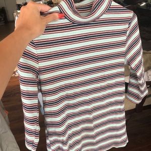 Striped Zara mockneck shirt